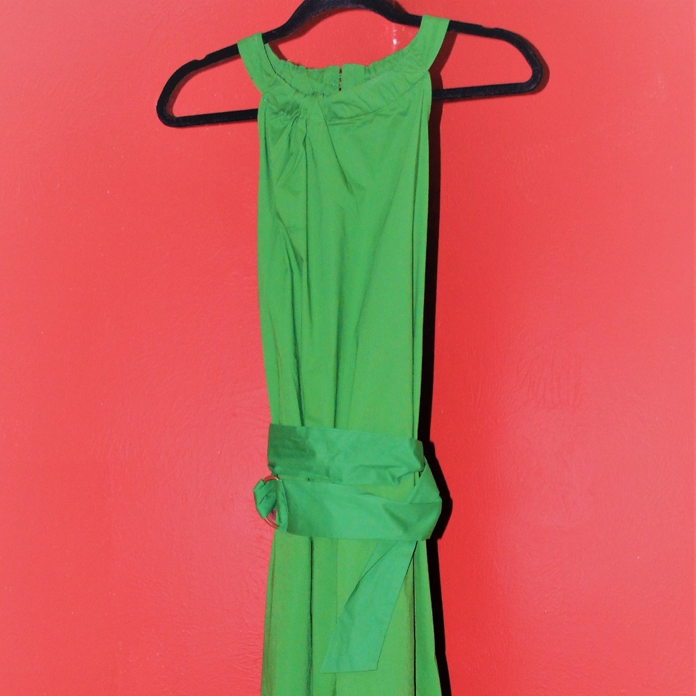Kelly Green Sundress with beautiful detail
